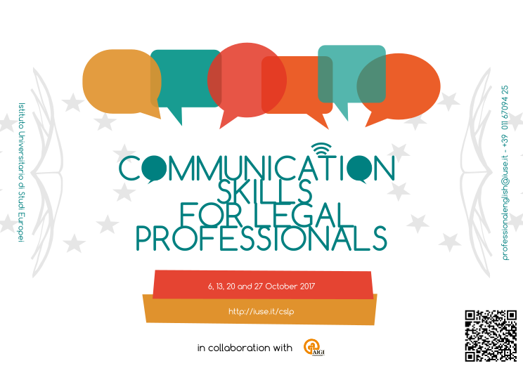 Avvio del corso “Communication Skills for Legal Professionals”