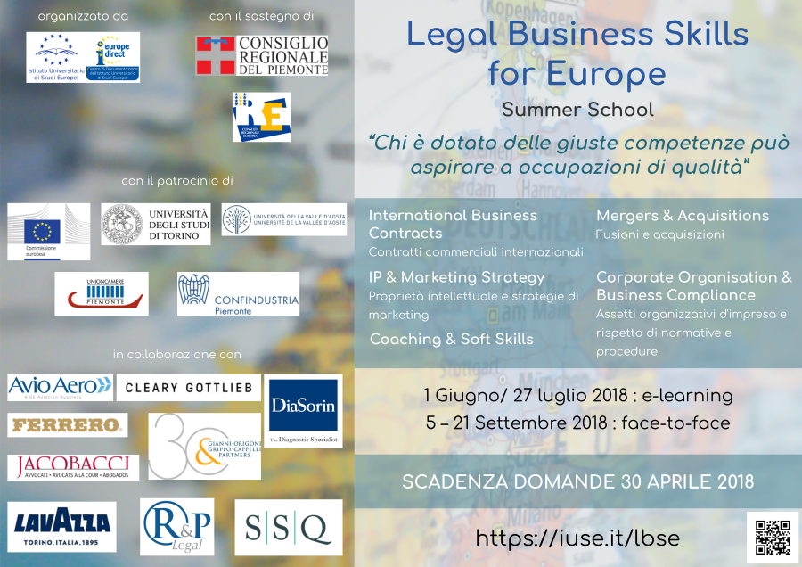 Legal Business Skills for Europe 2018 Summer School