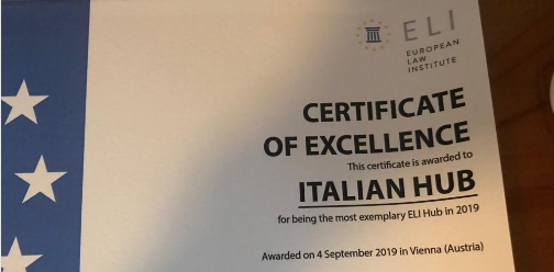 Certificate of Excellence for the ELI Italian HUB