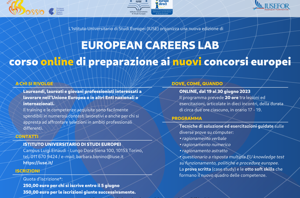 EU Careers Lab: edizione 19-30 giugno 2023